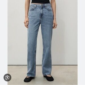 Mango Classic Blue Straight-Leg Jeans